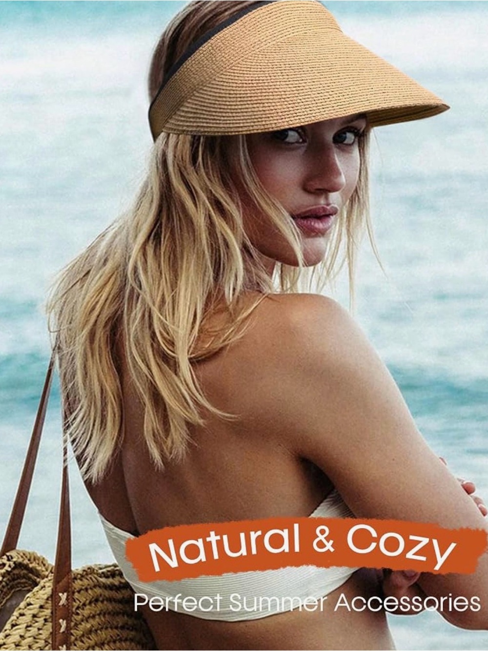 Brand New Khaki FURTALK Womens Sun Visor Hat